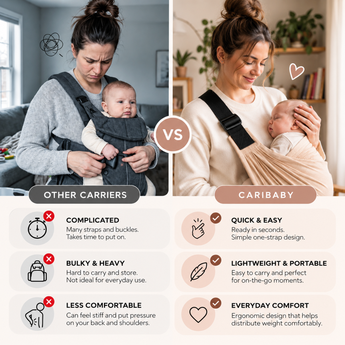 Caribaby™ | Hands-Free Baby Carrier
